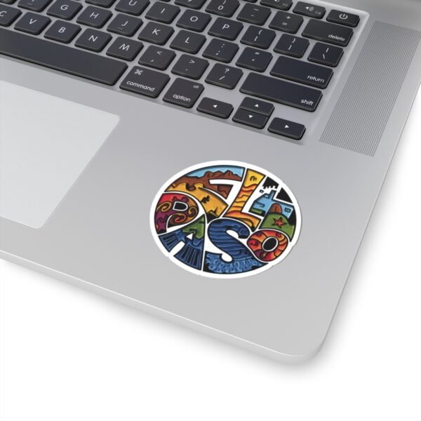 Southwest Texas Kiss-Cut Stickers | Colorful El Paso Culture & Landscape Art, Texas Souvenir, Travel Sticker, Laptop Decal, Planner Sticker