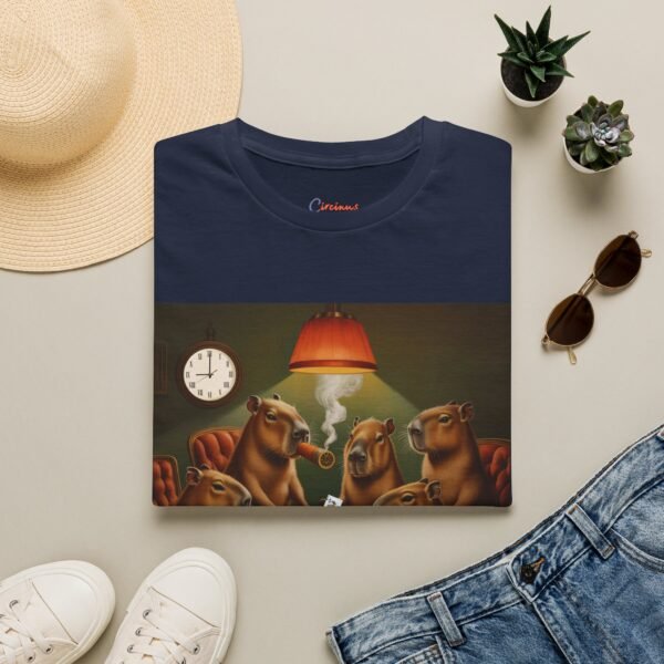 Capybara Poker Night T-Shirt - Retro Art Tee | Funny Capybara Design | Animal Humor Shirt | Vintage Gambling Vibes | Unique Gift