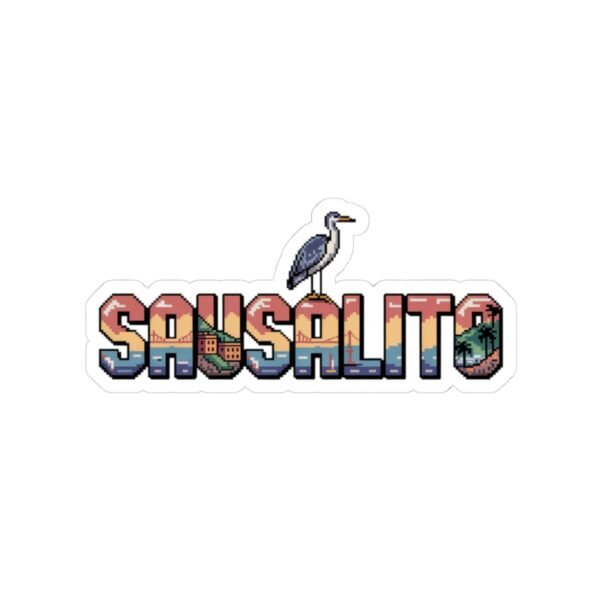 3992447134207342689_1200.jpeg Sausalito Pixel Art Sticker - Pixel Nation Coastal Series | Retro 8-Bit California Design, Travel Souvenir & Laptop Decor