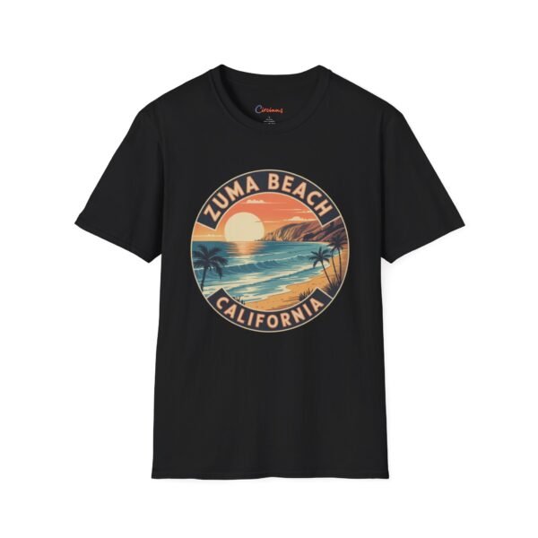 Zuma Beach California T-Shirt - Vintage Sunset Coastal Tee, Retro California Surf Shirt, Cool Ocean Waves Graphic Tee, Unisex Summer Shirt