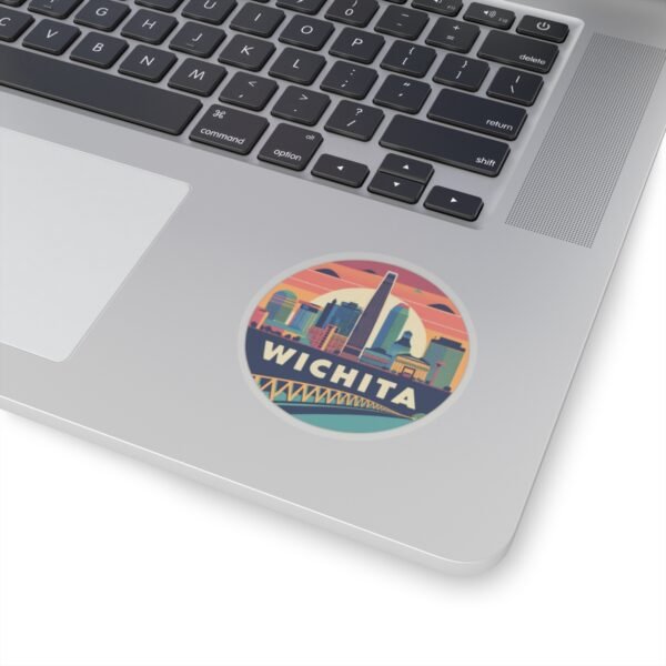 Wichita, Kansas Skyline Art - Kiss-Cut Stickers | Vibrant Cityscape Design