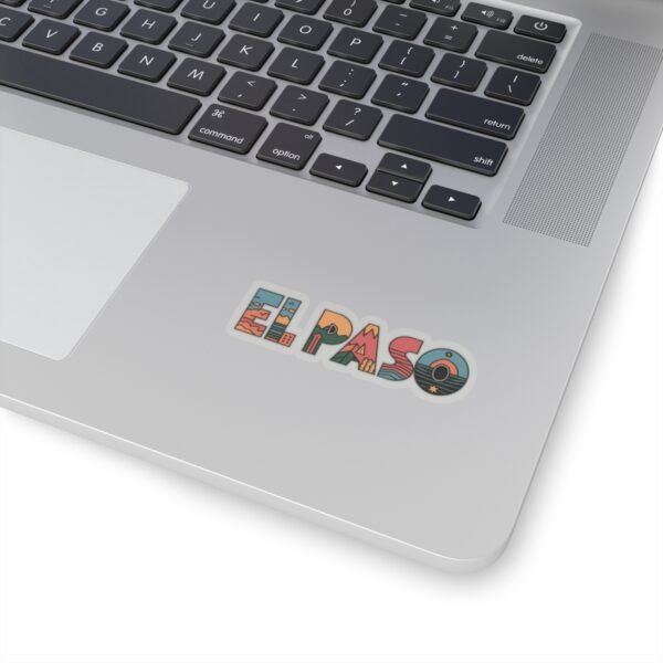 Texas Landscape Kiss-Cut Stickers | El Paso Artistic Letters, Southwest Symbols, Travel Accessories, Unique Decals for Water Bottles and