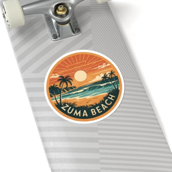 4173060278623284462_1200.jpeg Zuma Beach California Sticker - Retro Sunset Surf Vibes, Tropical Ocean Scene, Beach Lover Gift, Waterproof Vinyl Decal