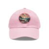 Carmel by the Sea Hat - Vibrant Sunset Leather Patch Cap, California Coastal Design, Retro Ocean View Travel Souvenir Gift
