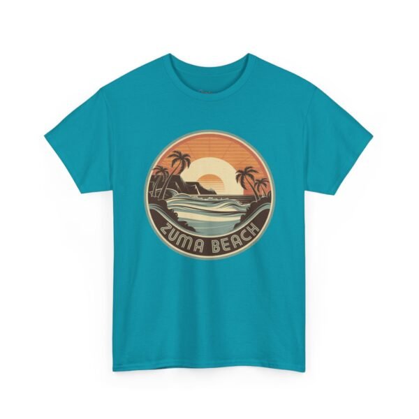 Zuma Beach California T-Shirt - Retro Sunset Surf Graphic | Vintage Malibu Style Tee for Beach & Travel Lovers