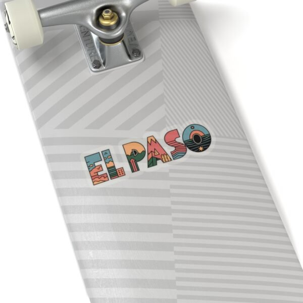 Texas Landscape Kiss-Cut Stickers | El Paso Artistic Letters, Southwest Symbols, Travel Accessories, Unique Decals for Water Bottles and