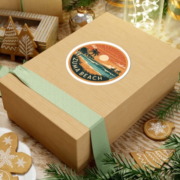 4223681991211488207_1200.jpeg Zuma Beach California Sticker - Retro Sunset Surf Vibes, Tropical Ocean Scene, Beach Lover Gift, Waterproof Vinyl Decal