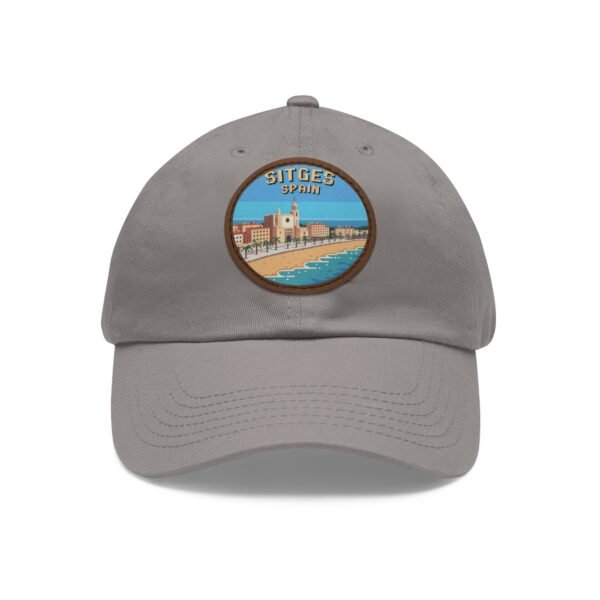 4300789512658083329_2048.jpeg Sitges Spain Hat - Coastal City Leather Patch Cap, Spanish Beach Town Souvenir Dad Hat, Barcelona Coast Travel Gift