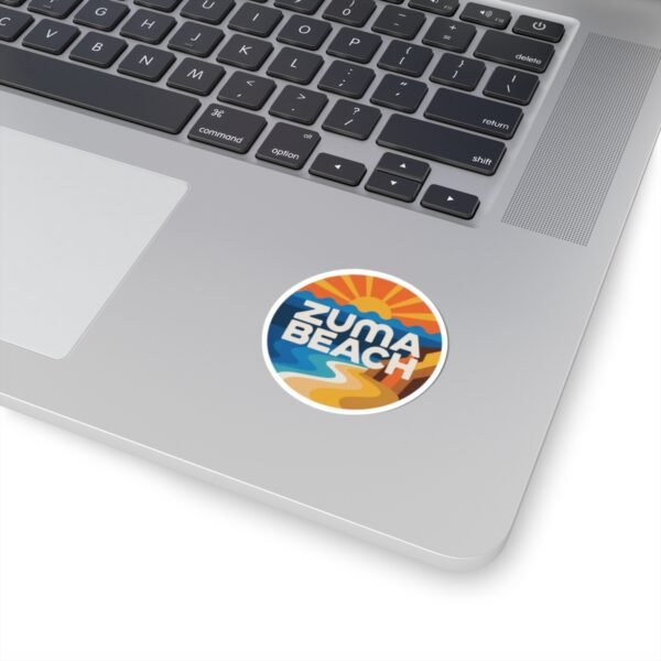 Zuma Beach California Sticker - Bold Retro Coastal Design, Minimalist Travel Decal, Beach Lover Gift