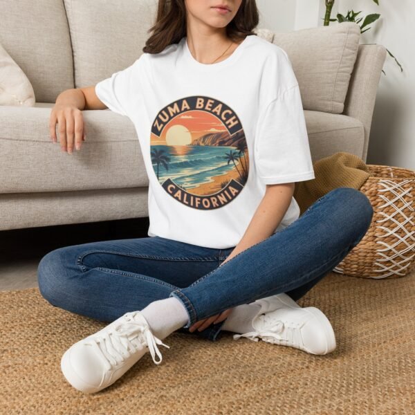 Zuma Beach California T-Shirt - Vintage Sunset Coastal Tee, Retro California Surf Shirt, Cool Ocean Waves Graphic Tee, Unisex Summer Shirt