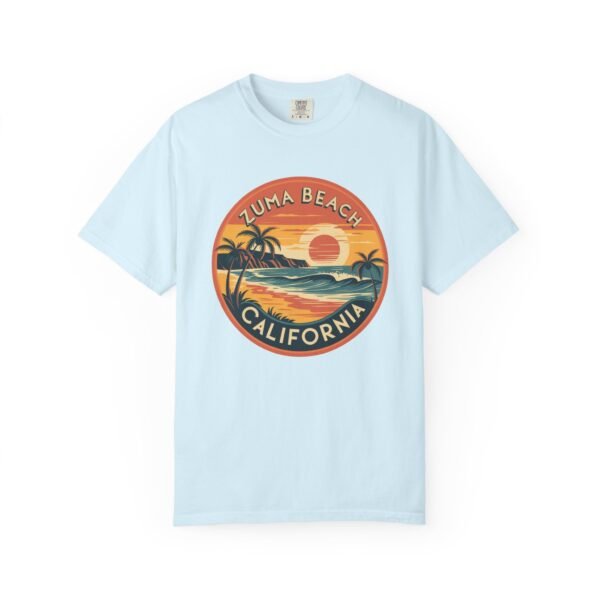 Zuma Beach California T-Shirt - Retro Sunset Graphic Tee, Coastal Surf Shirt, Vintage Beachwear Gift, Unisex Summer Shirt