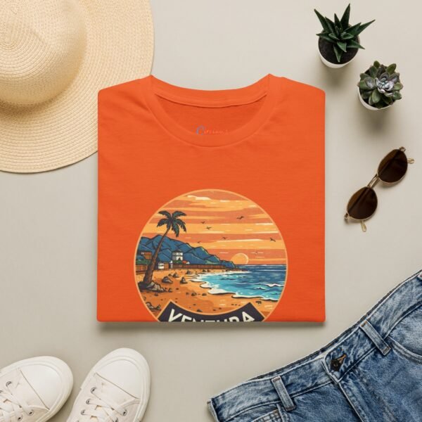 Ventura California Sunset Softstyle T-Shirt, Beach Lover Tee, Coastal Sunset Shirt, Ocean Vibes Top, Vacation Tshirt