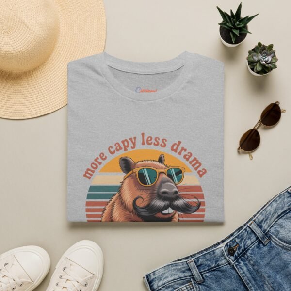 4443587539649339743_2048.jpeg More Capy Less Drama T-Shirt - Funny Capybara Shirt, Retro Animal Tee, Chill Mustache Capybara, Capybara Nation Gift Idea