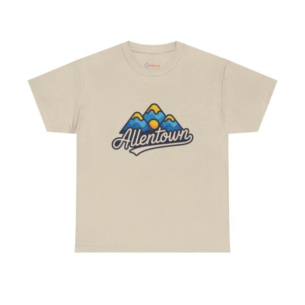 4531918906048713284_2048.jpeg Allentown Mountains T-Shirt - Retro Minimalist Design with Sunset & Peaks - Unisex Softstyle Tee, Pennsylvania Nature Lover Gift