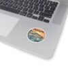 4534161326247276643_1200.jpeg Cadaqués Spain Pixel Art Sticker - Retro Sunset Coastal Village Design