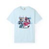 Funny Flamingo T-Shirt - Passport Problems Graphic Tee, Travel Humor Front & Back Print Shirt, Quirky Bird Streetwear Gift
