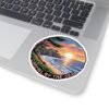 4582243358999436950_1200.jpeg Carmel-by-the-Sea Sticker - Pixel Art California Sunset Beach and Cliffside Scene - Retro 8-Bit Coastal Travel Souvenir Vinyl Decal