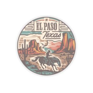 Texas City Stickers, El Paso Country Flair, Travel Sticker, Laptop Decal, Vinyl Decal, Southwestern Decor, Western Style Decoration