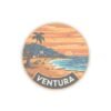 Ventura, California - Sunset on the shore of the beach - Kiss-Cut Stickers