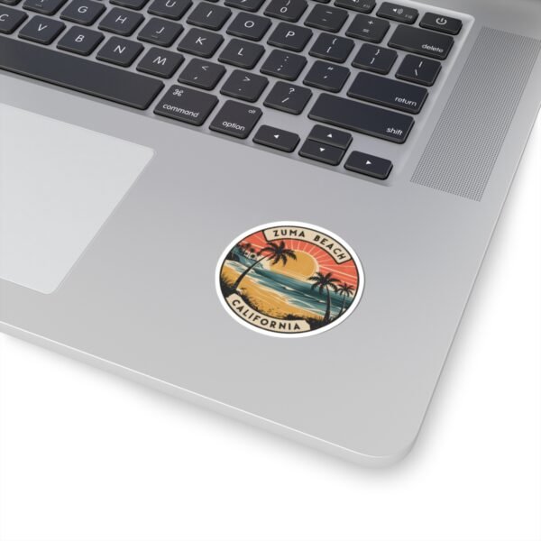 Zuma Beach Sunset Kiss-Cut Stickers | Tropical Vibe Decor | California Gift | Summer Party Essentials | Laptop & Water Bottle Stickers