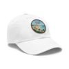 Sitges Spain Hat - Vintage Leather Patch Dad Cap with Coastal Beachfront Design, Adjustable Strapback, Travel Souvenir Gift