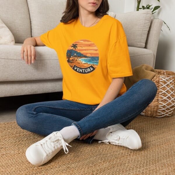 Ventura California Sunset Softstyle T-Shirt, Beach Lover Tee, Coastal Sunset Shirt, Ocean Vibes Top, Vacation Tshirt