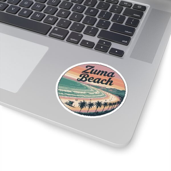 Zuma Beach Pixel Art Sticker - Retro California Coastline Vibes