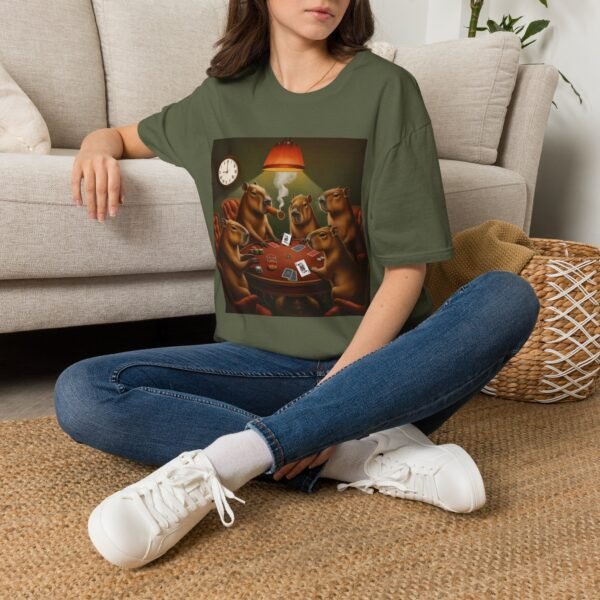 Capybara Poker Night T-Shirt - Retro Art Tee | Funny Capybara Design | Animal Humor Shirt | Vintage Gambling Vibes | Unique Gift