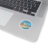 Sitges Spain Sticker - Pixel Art Coastal Travel Design, Retro Mediterranean Beach Souvenir