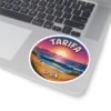 Tarifa Spain Sticker - Retro Sunset Coastal Beach Scene, Travel Souvenir Vinyl Decal for Laptop, Water Bottle, Car