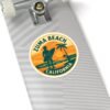 Zuma Beach, California - Vintage Sunset Emblem Sticker | Surf Design, Travel Souvenir, Coastal Vibes