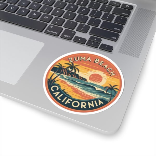 Zuma Beach California Sunset Serenity, Kiss-Cut Decals, Laptop Sticker, Scrapbooking, Water Bottle, Planner Stickers