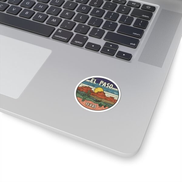 Desert Landscape Stickers, Southwest Cactus Decals, El Paso Texas Vinyl Stickers, Travel Adventure Souvenirs, USA State City Kiss-Cut Decor