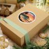 Kapaa Hawaii Sticker - Retro Coastal Sunset Art with Nounou Mountain & Coconut Coast - Tropical Travel Souvenir Decal