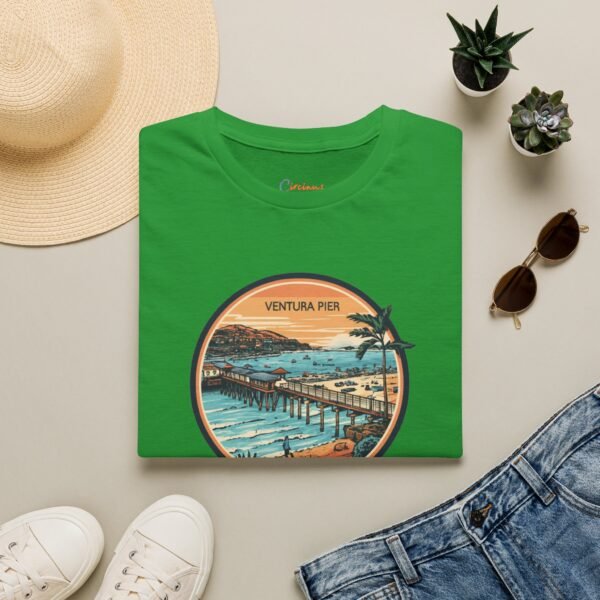 Ventura, California | Aerial view drawing of Ventura Pier - Unisex Softstyle T-Shirt