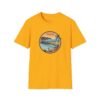 Ventura, California | Aerial view drawing of Ventura Pier - Unisex Softstyle T-Shirt