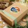 Zuma Beach California Sticker - Retro Sunset Coastal Vibes, Cool Round Vinyl Decal for Laptops & Bottles