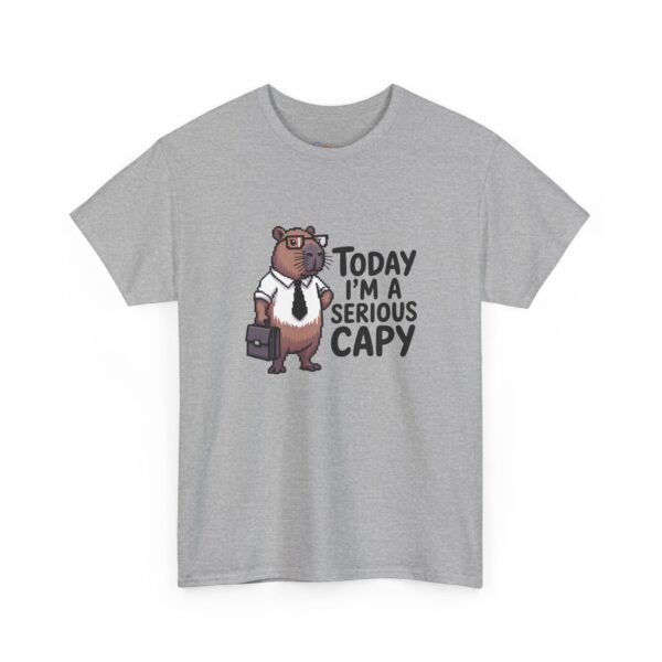 A Serious Capy T-Shirt - Funny Capybara Office Humor Tee - Retro Pixel Art Animal Shirt - Coworker Gift Idea