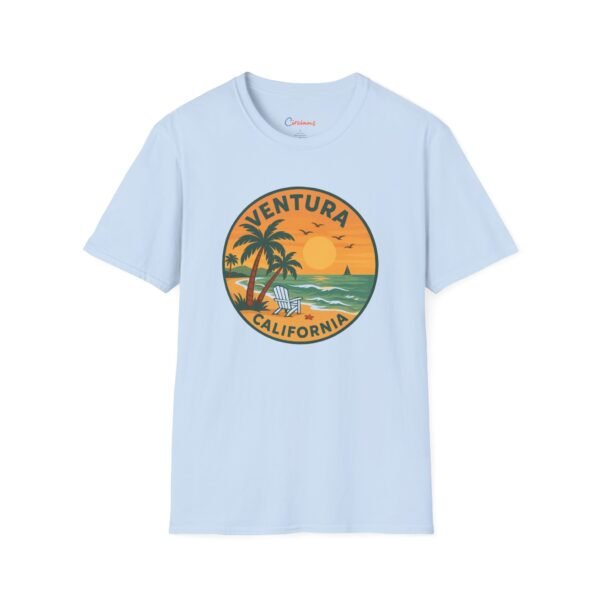 Ventura California Beach Sunset T-Shirt | Retro Coastal Graphic Tee for Women | Happy Summer Vibes Shirt | Vintage Beachwear Gift