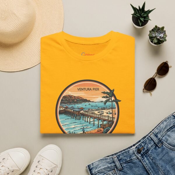 Ventura, California | Aerial view drawing of Ventura Pier - Unisex Softstyle T-Shirt