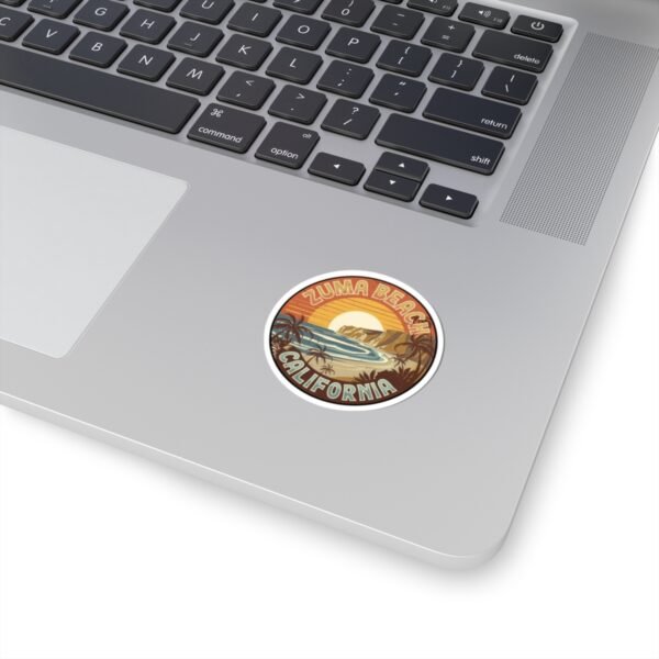 Zuma Beach Retro Sunset Sticker - California Vintage Surf Vibes Decal