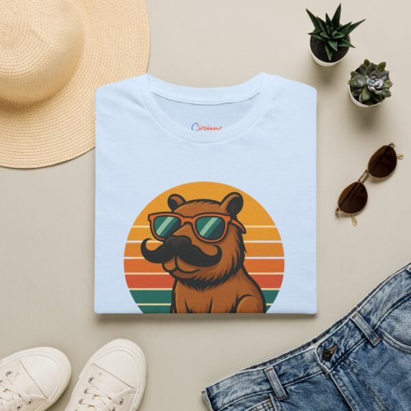 More Capy, Less Drama Funny Capybara T-Shirt, Retro Sunset Aesthetic Tee for Animal Lovers, Chill Vibes Shirt, Gift for Him or Herñ