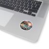 Carmel-by-the-Sea Sticker - Pixel Art Sunset Cliff and Ocean Waves Design - Retro California Coastal Travel Souvenir Vinyl Decal