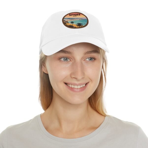 Sitges Spain Hat - Vintage Coastal Patch Cap, Retro Dad Hat with Sunset Beach Design, Mediterranean Travel Souvenir Baseball Cap