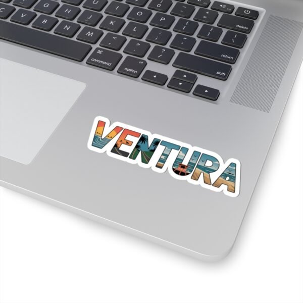 VENTURA California Sticker - Retro Coastal Design, 2x2 to 6x6 Vinyl Decal, Beach Vibes Aesthetic, Travel Gift, Van Life Accessory