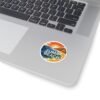 Zuma Beach California Sticker - Retro Sunset Coastal Vibes, Cool Round Vinyl Decal for Laptops & Bottles
