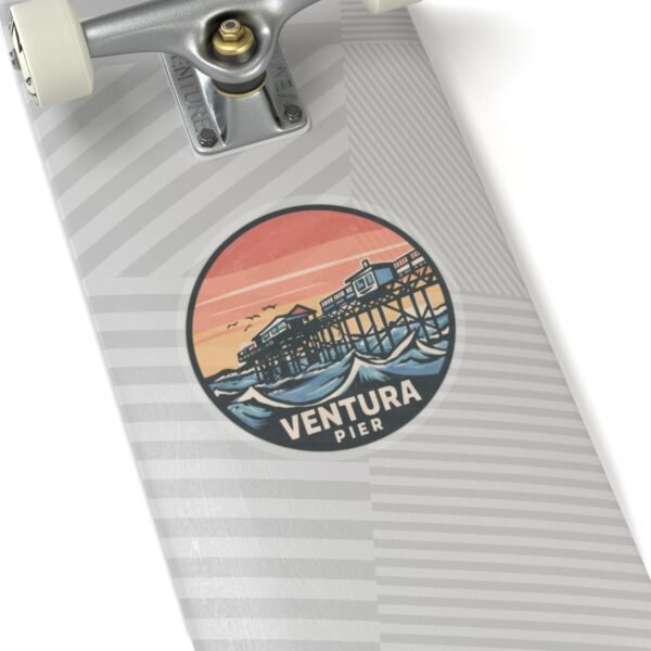Ventura, California Kiss-Cut Stickers, Ventura Pier Design | Travel Souvenir, Scrapbook Stickers, Laptop Decals, Coastal Home Decor,