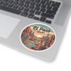 Southwest Sunset Kiss-Cut Stickers, El Paso Desert River Decal, Travel Gift, Souvenir, Laptop Decal, Journal Sticker, Water Bottle Decal