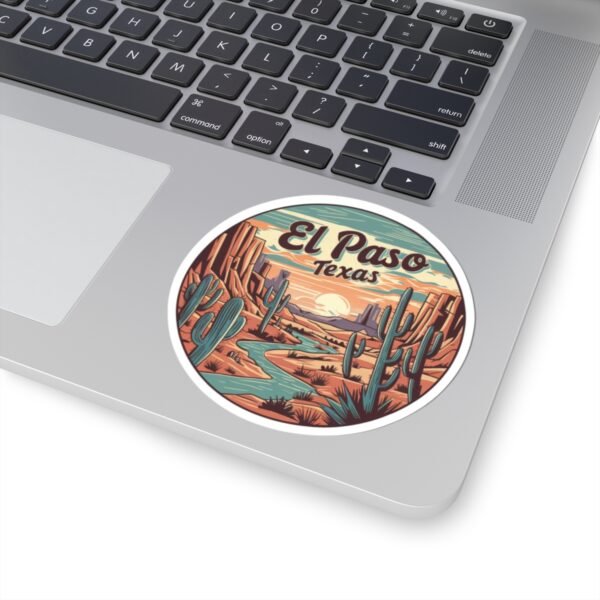 Southwest Sunset Kiss-Cut Stickers, El Paso Desert River Decal, Travel Gift, Souvenir, Laptop Decal, Journal Sticker, Water Bottle Decal