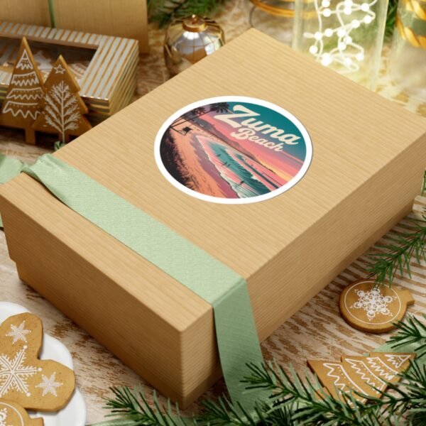 Zuma Beach Sticker - Retro Sunset California Vibes - Coastal Travel Gift